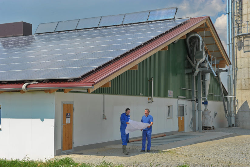 Photovoltaikanlage am Schweinestalldach