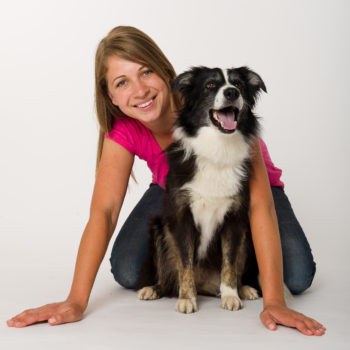 Anna Oblasser-Mirtl mit Hund