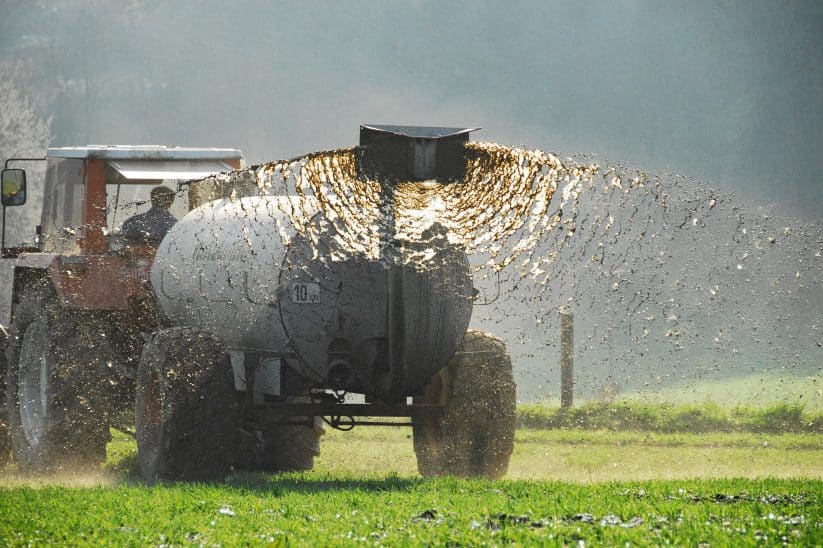 Dieses Bild wird wohl doch nicht ganz aus der Landwirtschaft verschwinden: Die Ausbringung von Rindergülle mit dem Breitverteiler.