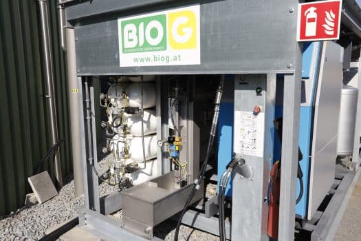 BioG GmbH in Utzenaich: Durch Gasaufbereitung entsteht Biomethan mit einem Methangehalt von 92 – 99 %.