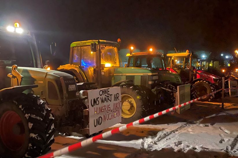 Landwirte demonstrierten im Frühjahr 2024 gegen die Abschaffung des Agrardiesels.