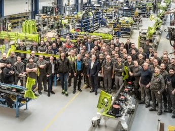 Claas feiert das 250.000ste Mähwerk aus Bad Saulgau.